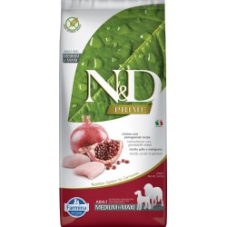 Farmina N&D Razas Medianas - Grandes Adultos Pollo, Granada, Aloe Vera, Psyllium, Cúrcuma y Té Verde