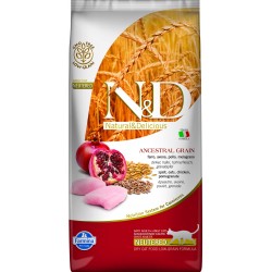 Farmina N&D Gatos Bajo en Cereales Esterilizados Pollo y Granada