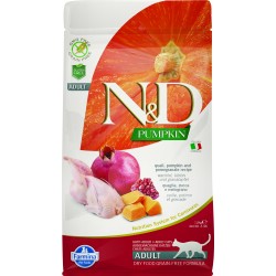 N&D Gatos Sin Cereales Calabaza, Codorniz y Granada Adultos