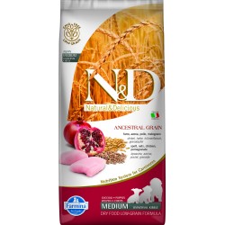 Farmina N&D Perros Bajo en Cereales Cachorros - Razas Medianas Pollo & Granada